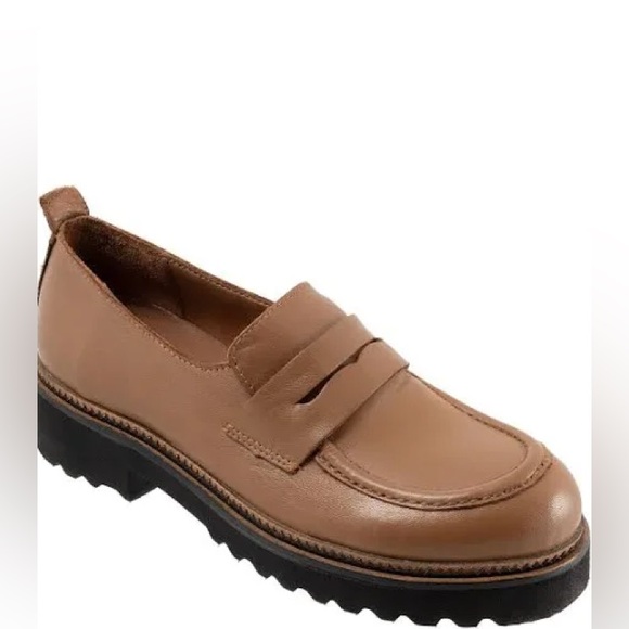 Bueno Shoes - Bueno Brown Leather Penny Loafer Shoes Turkey 38 8 $175